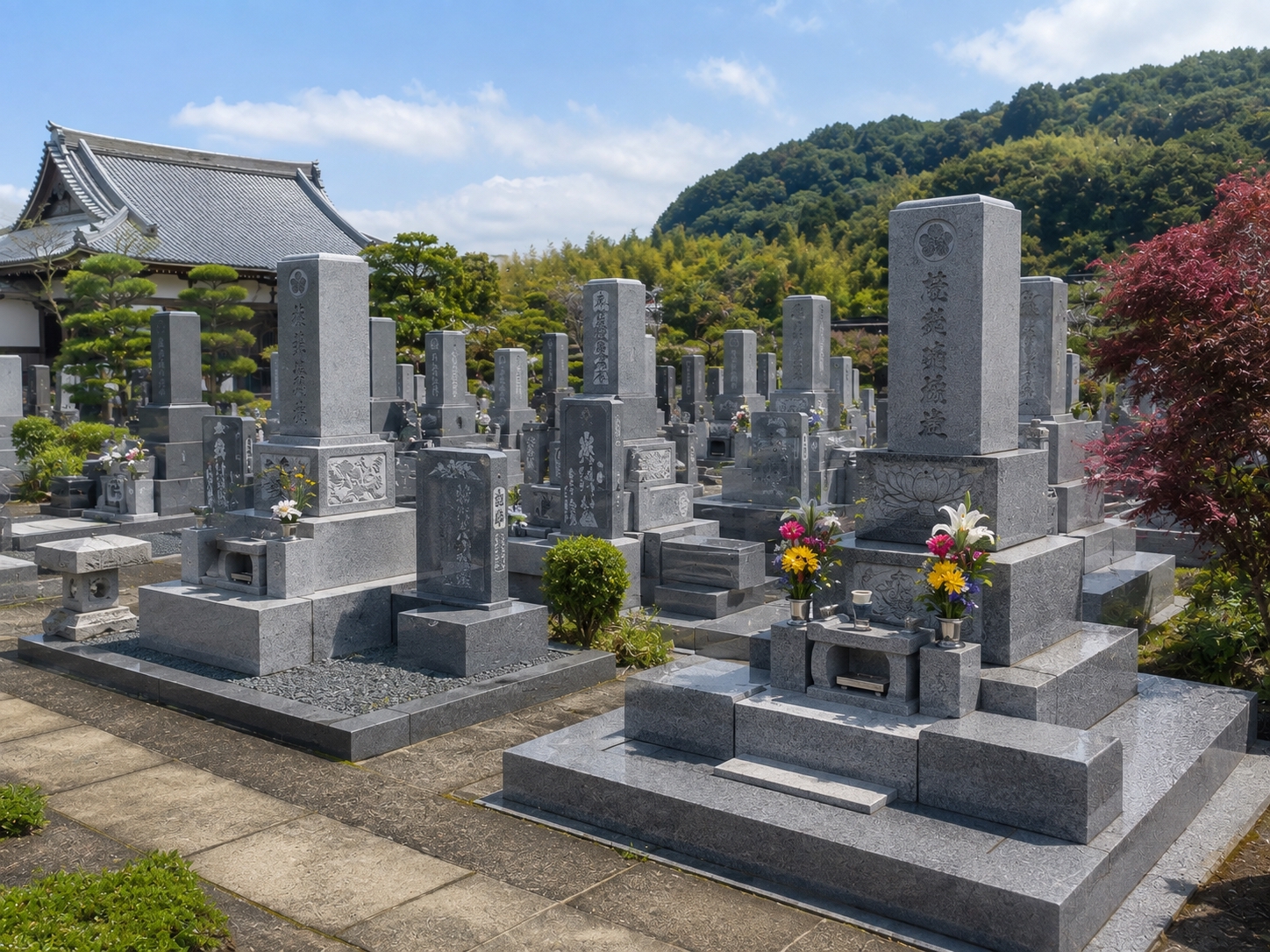 個別のお墓と墓所使用のイメージ